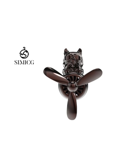 Çizgi Film Araba Havalandırma Deliği Aromaterapi Süsü Siyah Kabartmalı Köpek