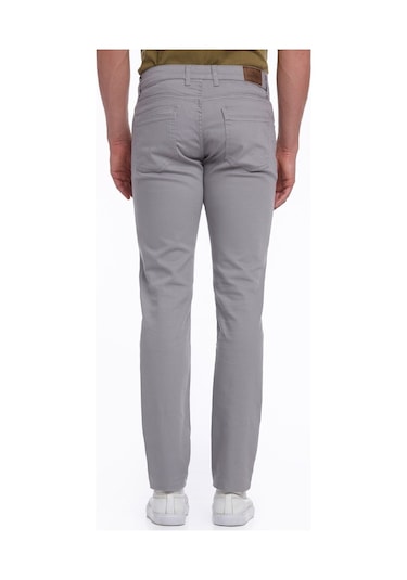 Hatemoğlu Gri Regular Fit Yüksek Bel Düz Paça Basic Kot Pantolon Gri