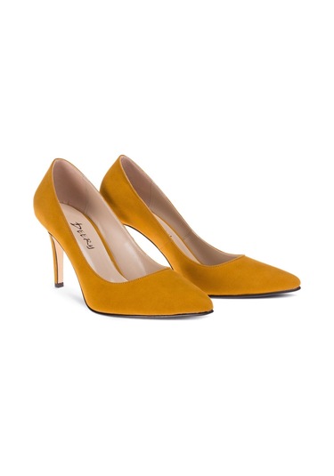 Deery Sarı Süet Kadın Stiletto Sarı