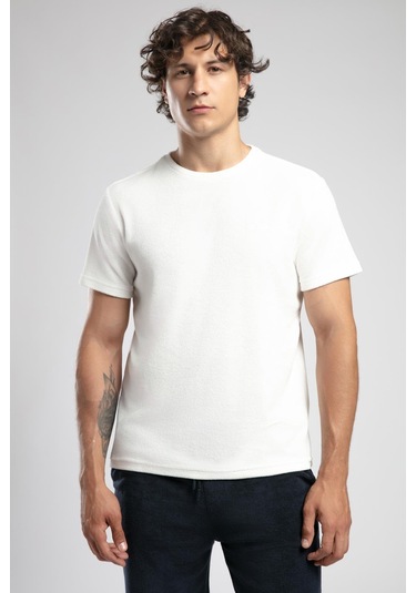 Lee Cooper Naul Erkek O Yaka T-shirt Beyaz-19831 Beyaz