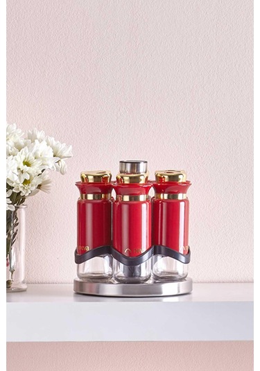 Neva N3192 Pitaya 6 Lı Baharat Seti Kırmızı