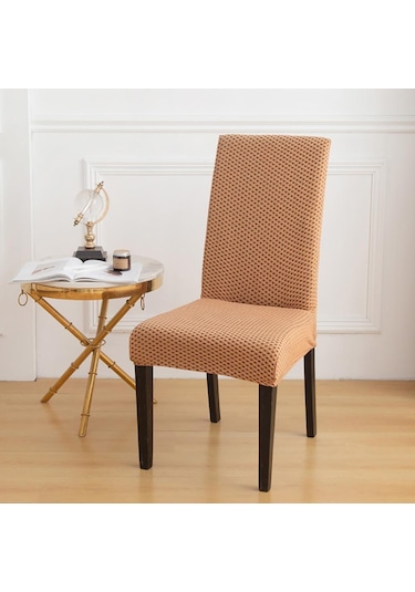 Şarap Kırmızısı Spandex Jakarlı Sandalye Düz Renk Streç Mobilya Koruyucu Slipcovers Yemek Odası Düğün Için Çıkarılabilir Sandalye Kapakları