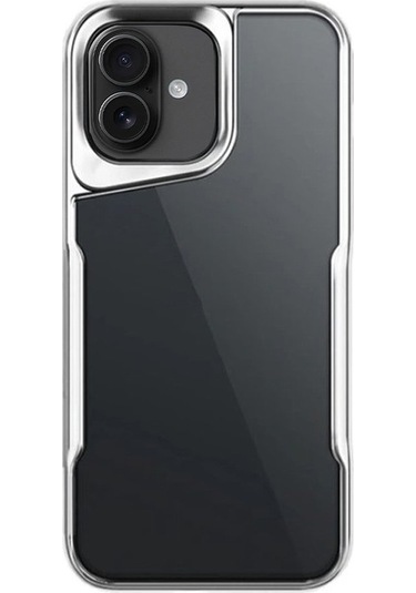 İphone Uyumlu 16 Plus Boyi Seri Silikon Kapak Gümüş