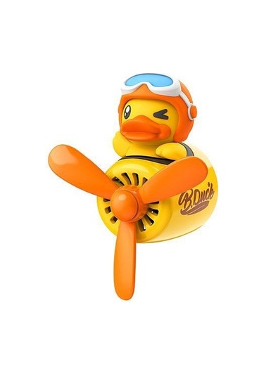 Snapbuy Oto Koku Kiti, Klimaya Takılan Pervane Tasarımıyla Sevimli Süs, 2 Çeşit Koku Dahil Sarı Ördek