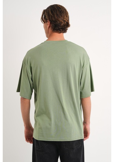 Alexander Gardi Alexandergardı V Yaka Oversize T-shirt E24-742a Yeşil