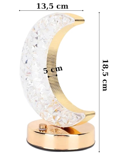 Dekoratif Ay Işığı Hilal Masa Lambası Usb Şarjlı Led Gece Lambası