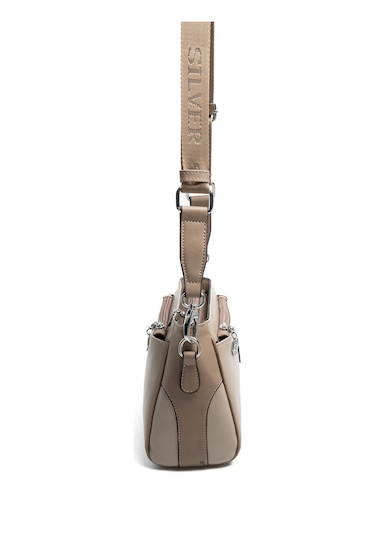 Silver Polo Sp1273 Kadın Çapraz Çanta Düz Koyu Bej-latte