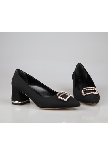 Feles 077-3368-21 Siyah Kadın Topuklu Ayakkabı Siyah