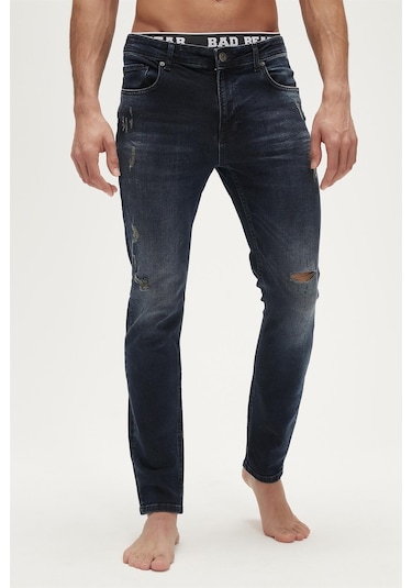 Bad Bear Xavier Jeans Indigo Mavi Erkek Denim Pantolon-indigo İndigo