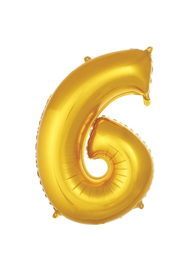 Folyo Balon Rakam Gold Renk 34 Inc 76 Cm Helyum Uyumlu 6