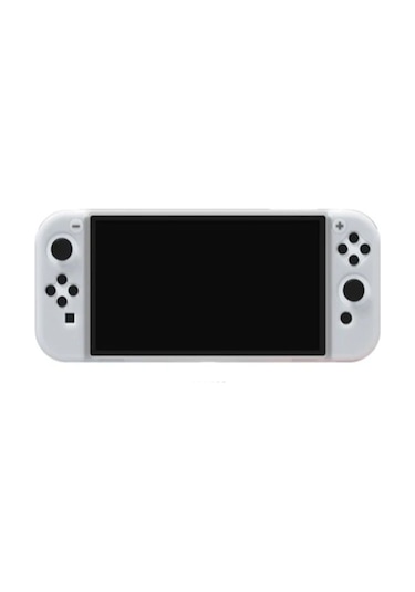 Nintendo Switch Oled El Destekli Grip Tasarımlı Koruyucu Silikon Kılıf Beyaz