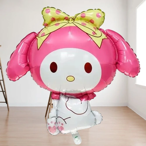 Folyo Balon My Melodi -kuromi Temalı 80x75 Pembe Büyük Doğum Günü Parti Balonu Çok Renkli