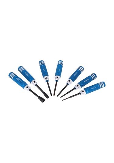 Konesam Mavi 7 Parça Rc Araç/helikopter/uçak Tamir Seti - Kaliteli Çelik Somun/çatal Vidalı Takım