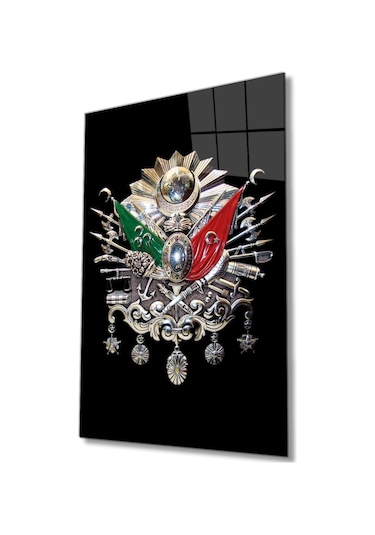Miyrem Glasses Collection -a1^ Osmanlı Arması Tuğrası Cam Tablo