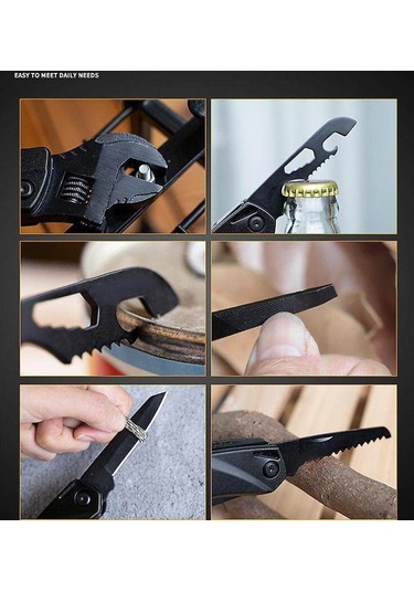 Yaleker 2cr13 Çelik Çok İşlevli Klop, Katlanabilir Tasarım, 21mm Açılış, Dış Mekan Tamiri, 155mm Uzunluk, Güvenli Kilitli Kolu