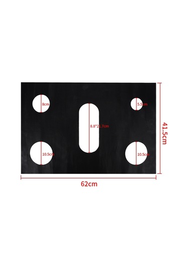 Sones Gazlı Ocak 5 Delikli Yağ Geçirmez Ped Teflon Koruyucu Kapak Kir Önleyici Ped, Boyut: 0.3mm