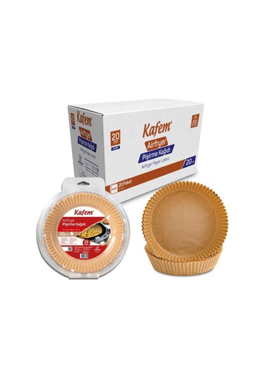Kafem Airfryer Pişirme Kağıdı Yuvarlak 20 x 25'li 20 CM