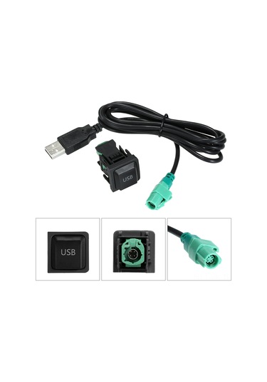 Vkemall Vw Araçları İçin 130cm Usb Ses Kablosu - Cd Çalar Bluetooth Adaptörü