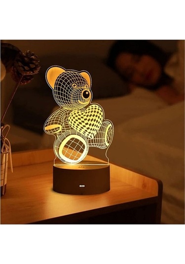 Dancemonkey 3d Lamba İçin Akrilik Usb Led Gece Işıkı Noel Partisi 2