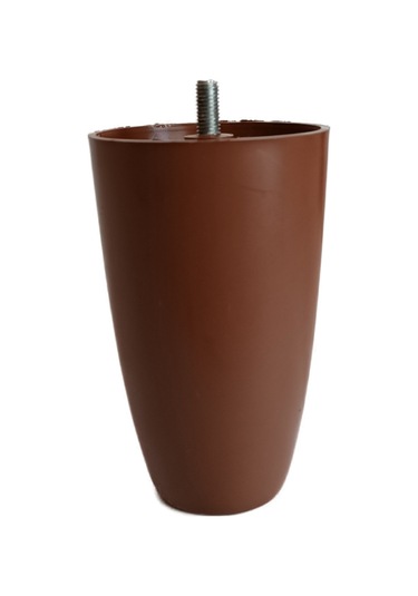 Armut Plastik Baza Mobilya Koltuk Ayağı 2 Adet Ceviz 12 CM M8 Vida