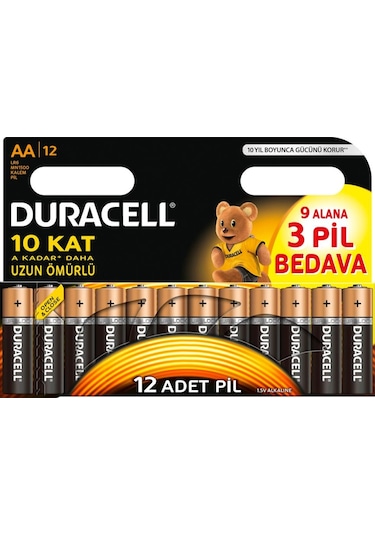 Duracell Pil Aa Kalem 12Li (9+3)