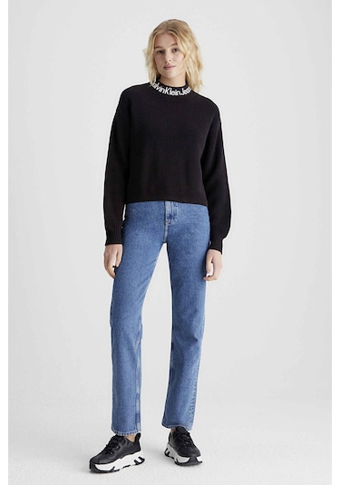 Calvin Klein Kadın Kazak Siyah