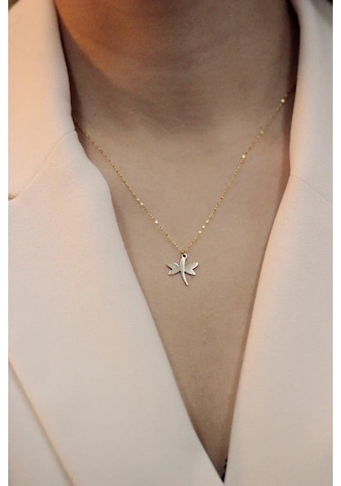 Diamine 14 Ayar Altın Yusufcuk Kolye