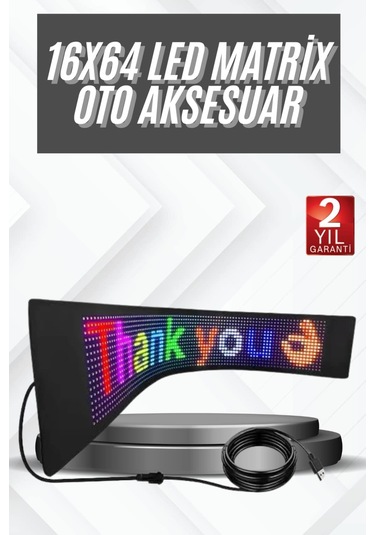 Araç İçi Cama Yapışan Led Tabela Çeşitli Renk