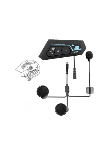 Blackbird Bt-22 Motosiklet Kask Bluetooth Kulaklık & Intercom Seti Kablosuz Müzik Su Geçirmez