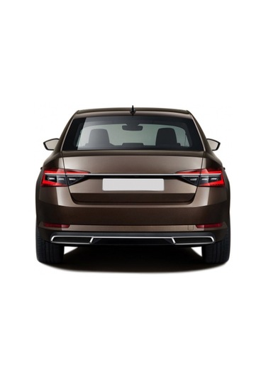 Skoda Superb Krom Egzoz Çerçevesi 2 Parça Paslanmaz 2015 Üzeri N11.12443