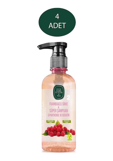 Eyüp Sabri Tuncer Frambuazlı Sirke & Süper Şampuan 4 x 100 ML