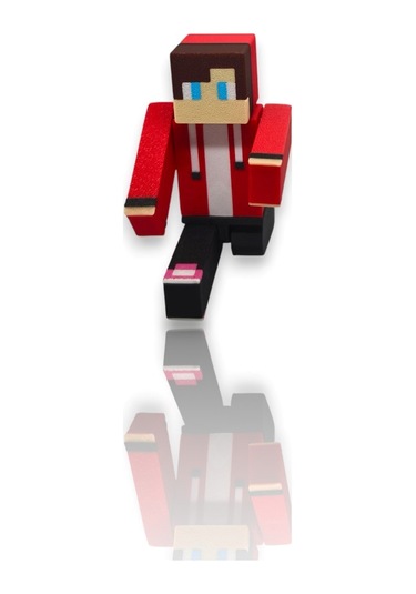 Loy3d Minecraft - Mikey Ve Jj 12 Cm Oynar Kol Ve Bacak, Boya Yok 1 Pcs
