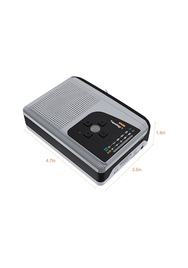 Ezcap-234 Kaset Teyp Oynatıcı Taşınabilir Am - Fm Radyo - Gri - Siyah