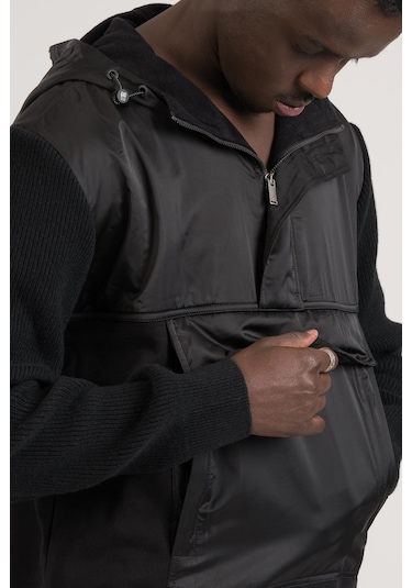 Giotelli Regular Fit Kapşonlu Kanguru Cepli Sweatshirt Siyah