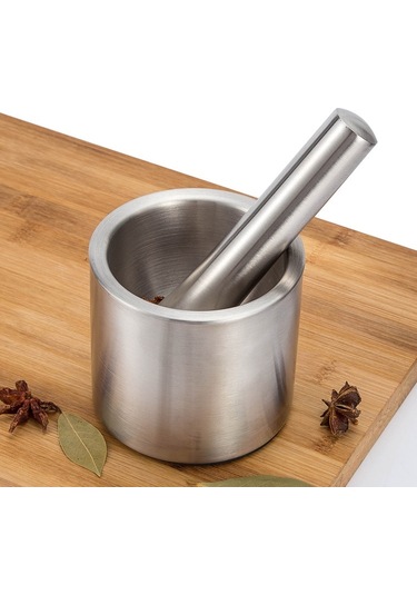 Sones 304 Paslanmaz Çelik Ezilmiş Sarımsak Ezici Balgam Tenceresi Sarımsak Tenceresi Ev Manuel Taş Akrep Öğütücü Sütun Tipi Sarımsak Güveci