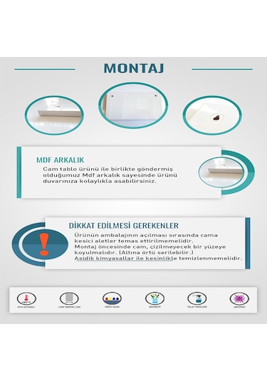 Decorita Cam Ocak Arkası Koruyucu Galaksi Desen Renkli 49.5 CM x 76 CM