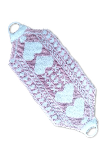 Eker Kese Sırt Yumuşaklığı Serisi Sırt Sabunluğu Duş Lifi Beyaz - Pembe