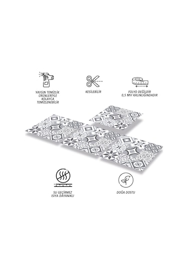 Tink Geometrik 019 Karma Desenli Pvc Karo 30X30 Cm