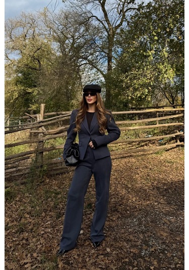 Lacivert Tek Düğmeli Ceket Pantolon Takım - 9480 Lacivert