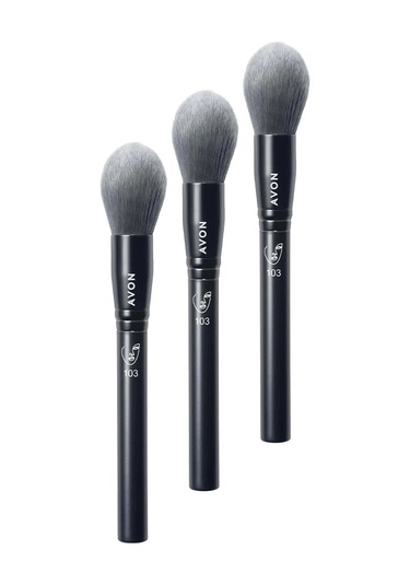 Avon Tam Örtücü Kubbeli Fondöten Fırçası Üçlü Set