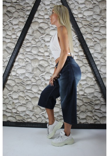 St.poll Unisex Baggy Şortolon Mavi