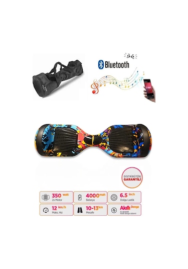 Citymate Elektrikli Kaykay Hoverboard Akıllı Denge 6.5 Inch + Hoverkart + Çanta Extrem Paket D26