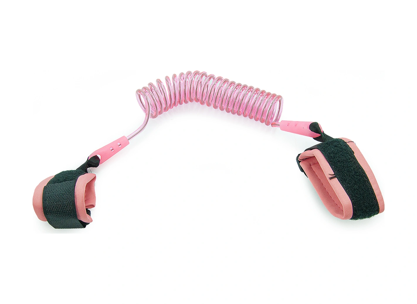 Hac Umre Çocuk Güvenlik Bilekliği Kayıp Önleyici Spiral Kordon - Pembe Pembe