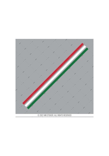 Rfhlm224 Yesil Beyaz Kirmizi Renkli Serit Etiketi