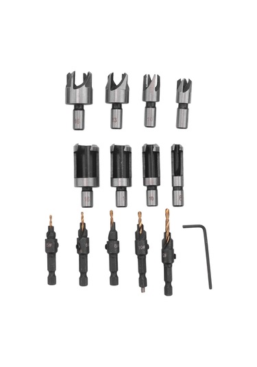 14 Adet Havşa Matkap Ucu Ahşap Tapa Kesici Vida Delme Vida İçin