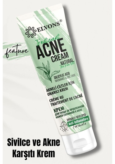 Elvons Sivilce ve Akne Karşıtı Yüz Kremi 50 ML