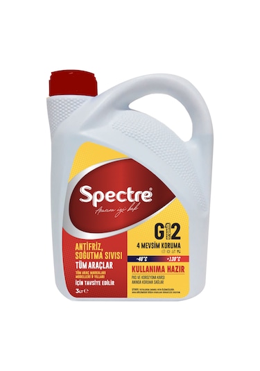 Spectre® Hazır Antifriz G12 Kırmızı -40 Derece