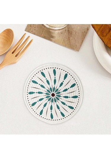 Suntek Dokuma Yuvarlak Servis Altlığı 12cm Örgülü Stil-b Stil B Diğer