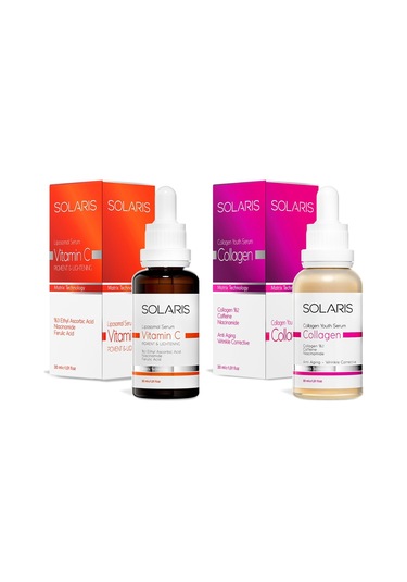Solaris Vitamin C Serum 30 ML + Kolajen Serum 30 ML