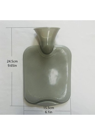 Willowhaven Kalın Çizgili Kaymaz Pvc Sıcak Su Torbası Yüksek Kalite Sky Blue Gök Mavisi